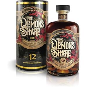The Demon's Share Rum, 700ml, Note di Liquirizia, Speziate ed Erbacee, Rum Scuro Artigianale di Panama, Invecchiato 12 Anni in Botti di Rovere Americano Carbonizzate, Idea Regalo, 41% Vol.