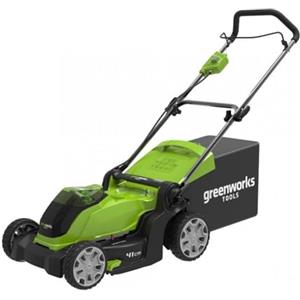 Greenworks G40LM41 Tagliaerba a Batteria per Prati Fino a 500m², Ampiezza di Taglio 41cm, Sacca da 50L, SENZA Batteria 40V e Caricabatterie, Garanzia 3 Anni
