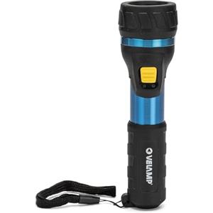 VELAMP Impulse - Torcia LED impermeabile 1W - Impugnatura antiscivolo e laccetto - Alta potenza e resistenza - Per uso esterno ed emergenze - 2 batterie tipo AA