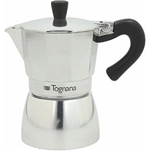 Tognana Grancucina, Caffettiera Moka, 2 Tazze, Mirror-Alluminio, Grigio