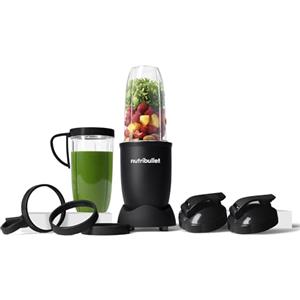 nutribullet Pro 900, Frullatore Elettrico, Tritatutto, Frullatore Smoothie, Frullatore Tritatutto Multifunzione, Potenza 900W, Bicchieri da 700ml e 900ml, Nero opaco, NB910MAB