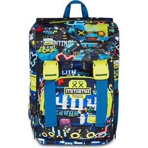 Mitama Zaino Estensibile 4 Zip, GAMING404, Nero, Maxi Capienza, Doppio Scomparto, Schienale Preformato, Bambino, Scuola Elementare