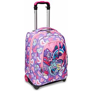 SJ GANG STYLE JAM GANG Trolley Scuola Big - Fantabulous, Rosa, 2 Zaini in 1 con Crossover System, Uso Zaino con Spallacci a Scomparsa, Zaino Scuola Elementare, Tempo libero, Viaggi
