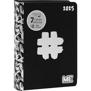 Franco Cosimo Panini ME - Diario Classic Edition 16 Mesi Medium, Diario Scuola 2024-2025 con Copertina Morbida con Grafica in Rilievo e 512 Pagine, Ideale per Scuola Media, Superiore e Università, 12 x 16,5 cm, Nero