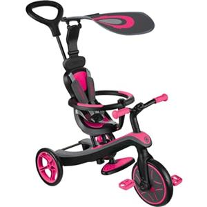 Globber VEGB0000632-110, Triciclo e drenaggio tutto in uno, Trike Explorer 4 in 1, colore: Rosa, Taglia Unica