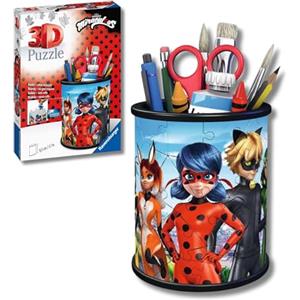 Ravensburger - Puzzle 3d Portapenne Miraculous | Puzzle 3d Bambini A Partire Dagli 6 Anni | Modellismo Da Costruire Bambini Di 54 Pezzi | Regalo Bambino 6 Anni E Più