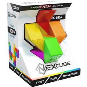 Goliath Nexcube Cobra - Gioco di rompicapo originale con creazione di forme, gioco per bambini dai 6 anni - 24 prismi di colori - Crea più di 100 forme diversi animali o oggetti - gioco di riflessione