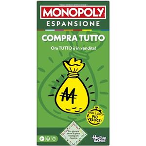 Monopoly, ESPANSIONE Compra tutto (per giocare serve il gioco Monopoly classico) - Versione italiana