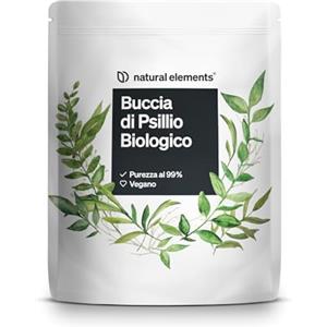 natural elements Psillio Polvere, Bucce di Psillio Biologico, Purezza 99%, Sacchetto 500 g, Certificazione biologica, Vegano, Basso Contenuto di Carboidrati, Ricco di Fibre, senza Glutine, senza Additivi Inutili