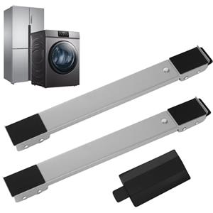 HAOYULUO 2 Pezzi Carrello Lavatrice Con Ruote,regolabile Sposta Mobili Con Ruote,Robusto e duraturo,Con gomma antiscivolo Ruote Lavatrice,Adatto per lavatrici,frigoriferi,divani.Può sopportare 300 kg (Grigio)