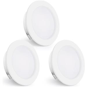 KYOTECH Faretti da Incasso a LED 230V, 4W 440LM Faretti LED 16mm Ultrapiatti 4000K Bianco Neutro Faretti da Soffitto Foro 55-60mm per Cucina, Soggiorno, Camera da Letto, Bianco, Set da 3