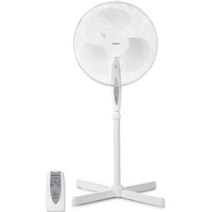 MEDION Ventilatore a piantana con telecomando E10 SF, tre velocità, potenza 45 watt, 36 cm, funzione girevole, oscillazione, altezza regolabile, MD18795, bianco