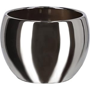 KOTARBAU® Vaso da fiori in ceramica, diametro 10 cm, per fiori, piante, argento