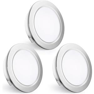 KYOTECH Faretti da Incasso a LED 230V, 4W 440LM Faretti LED 16mm Ultrapiatti 2700K Bianco Caldo Faretti da Soffitto Foro 55-60mm per Cucina, Soggiorno, Camera da Letto, Cromati, Set da 3