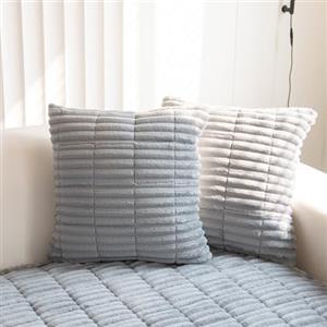 GKXLH - Federa spessa per divano - 1 pezzo, federa solida per cuscino, morbida federa per divano, federa per divano per decorazione della casa (Grigio chiaro, federa 45x45 cm)