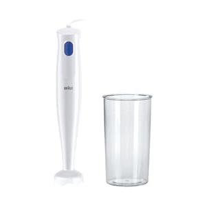 Braun Multiquick1 MQ10.001PWH MINIPIMER 5 ANNI DI ASSISTENZA, Leggero, con Bicchiere graduato 600ml, Sistema EasyTwist per cambiare facilmente accessorio, Tecnologia Splash Control, 450W,