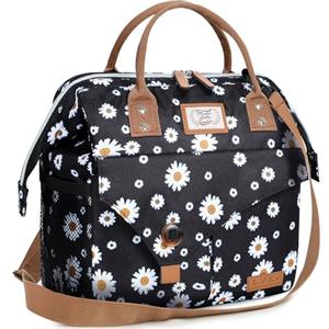 Lekespring Borsa Termica Porta Pranzo - Borsa Frigo Piccola per Donna e Uomo,Ampia Aperta Impermeabile Borsetta Termica con Fodera Isolante,Lunch Bag per Ufficio Scuola Picnic Viaggio, 16L