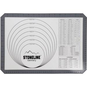 STONELINE Tappetino da Forno in Silicone 42x29,5 cm, Antiaderente Riutilizzabile Antiscivolo, Spianatoia Stuoia Pasticceria Pasta Torta Pizza, Carta Forno Riutilizzabile, Misure Internazionali