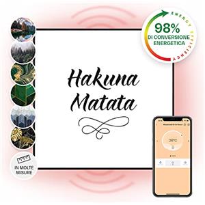 Klarstein Air Art Smart Stufa Elettrica Basso Consumo, Termoconvettore Elettrico da Parete 350W con Controllo IoT/WiFi App, Termosifone Elettrico a Muro, Pannello Radiante Infrarossi, Senza CO2