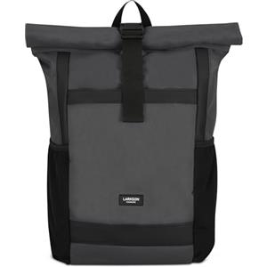 Larkson Zaino Roll Top Uomo Donna Antracite - No 2 - Zainetto per Lavoro, Viaggio, Università - Porta Pc 16 Pollici - Materiale Sostenibile - Impermeabile