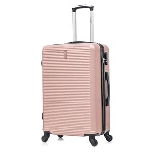 CELIMS - Valigia Media 20 kg Rigida Oro Rosa Leggera | Valigia da Stiva 65cm Donna | Lucchetto Integrato | ABS | Trolley Medio 65cm con 4 Ruote