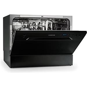 Klarstein Lavastoviglie 8 Coperti, Libera Installazione Silenziosa con 6 Programmi di Lavaggio, Mini da Tavolo Compatta e Facile da Installare, Piccola Lavastoviglie Perfetta per Spazi Ridotti
