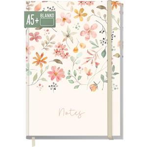 Häfft ==paper&you® taccuino A5+ bianco con Banda elastica "Oro smeraldo" 156 pagine, 78 fogli - come Journal per schizzi, diario - Sostenibile & rispettoso con il clima