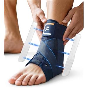 Fitomo Tutore Caviglia, Cavigliera Uomo e Donna Tutore Caviglia con stabilizzatori rimovibili per la Prevenzione e il Recupero da Infortuni, Debolezza della Caviglia, Gonfiore, Tendinite di Achille
