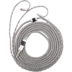 Linsoul Tripowin Zonie Cavo IEM Placcato in Argento - 2 m, 16 Conduttori per Cuffie Compatibile Con Kiwi Ears Cadenza Orchestra Lite KE4 Quartet Supermix 4(MMCX, Grigio)
