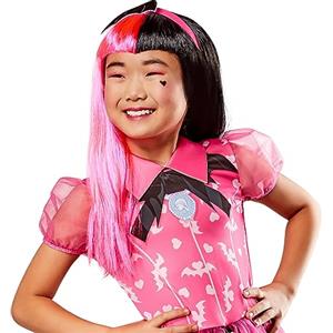 Rubie's Rubies Draculaura - Parrucca da ragazza, misura standard, ufficiale Monster High, Carnevale, Natale, compleanno, festa, Halloween
