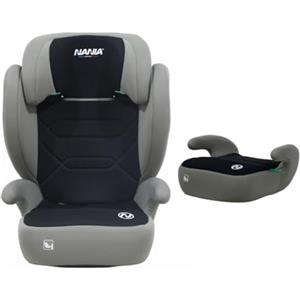 NANIA Belem 2 in 1 Seggiolino auto, i-Size, Gruppo 2/3 100-150 cm, da 3,5 a 12 anni, da 15 a 36 kg, cintura di sicurezza a 3 punti, Protezioni laterali-Poggiatesta Regolabile 9 Posizioni-Nero