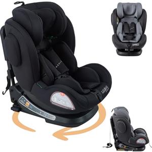 FableKids Seggiolino auto con Isofix | ruotabile a 360° | seggiolino per bambini i-Size 40-150cm | cintura di sicurezza a 5 punti | poggiatesta regolabile in 8 posizioni ECE R129/03 | Nero
