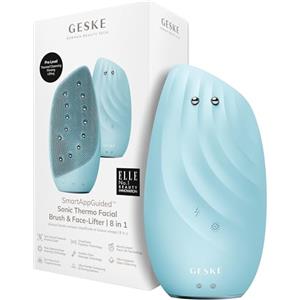 GESKE | Dispositivo SmartAppGuided™ Sonic Thermo Facial Brush & Face-Lifter | 8 in 1 | Pulizia della pelle e antirughe | Spazzola per pulizia elettrica silicone | Massaggiatore facciale | Anti-età