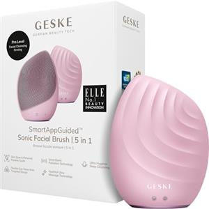 GESKE | Spazzola per il viso SmartAppGuided™ 5 in 1 | Spazzola elettrica per la pulizia del viso | Spazzola morbida in silicone | Pulizia del viso professionale | Massaggiatore facciale