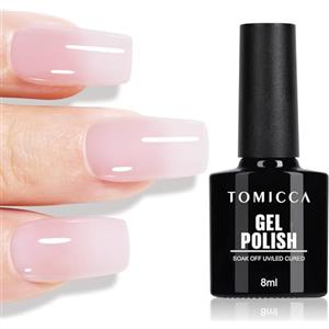 TOMICCA Smalto Semipermanente Unghie Viola chiaro, 8 ml, smalto gel UV LED Soak Off Manicure Gel Lacquer Varnish