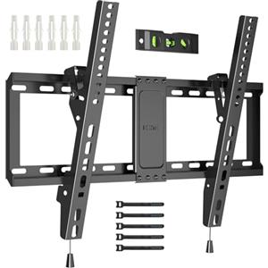 BONTEC Supporto da Parete per TV LCD LED e Curvi da 37-82 Pollici, Inclinabile Staffa TV, 65 Pollici per Televisore, Max VESA 600x400mm, Fino a 60 kg, Supporto con Fascette per Cavi