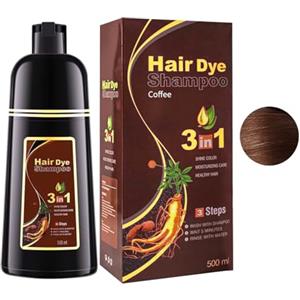 O'RMEAS Caffè shampoo colorante, per tinture per capelli in pochi minuti, naturale e di lunga durata, shampoo colorante uomo/donna, 500ml