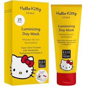 GESKE Maschera giorno illuminante | Da usare con Hello Kitty Sonic Warm & Cool Mask | Burro di karité, acido ialuronico, vitamina E | Illuminante | Pelli normali e disidratate | Vegana e cruelty-free