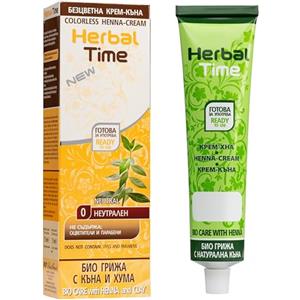Herbal Time Crema alla Henné con Argilla | Trattamento Naturale per Capelli con Henné e Argilla | Balsamo e Cura del Cuoio Capelluto | Pronta all'Uso | Senza Ammoniaca, Solfati né Parabeni | 75 ml