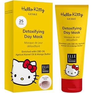 GESKE Maschera giorno detox | Da usare con Hello Kitty Sonic Warm & Cool Mask | Olio di CBD e di nocciolo di albicocca, burro di mango | Formula protettiva | Vegana | Pelli da normali a sensibili