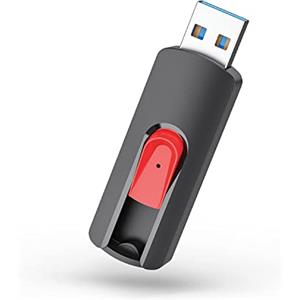 Vansuny Chiavetta USB 128GB, Vansuny Pendrive USB 3.0 ad Alta Velocità con Lettura 110MB/s, Design Estraibile e Compatto, Mémoire USB per PC, Mac, TV e Console di Gioco (Rosso)
