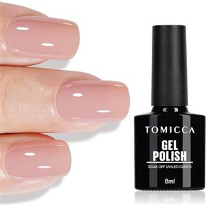 TOMICCA Smalto Gel Semipermanente Rosa, 8ml Smalto Semipermanente Unghie UV LED Soak Off Manicure Gel Lacquer Varnish