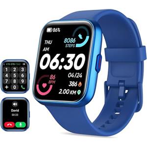 Tensky Orologio Smartwatch Uomo Donna 1,85" Smart Watch con Rispondi/Fai Chiamate, Alexa Integrata, 110+ Sport, Contapassi Monitoraggio Sonno SpO2 Frequenza Cardiaca, Impermeabile 3ATM per Android iOS