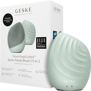 GESKE | Spazzola per il viso SmartAppGuided™ 5 in 1 | Spazzola elettrica per la pulizia del viso | Spazzola morbida in silicone | Pulizia del viso professionale | Massaggiatore facciale