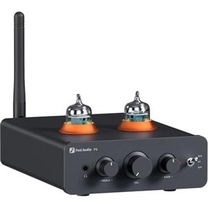 Fosi Audio P3 Hi-Fi Tubi Preamplificatore, Home Audio Mini Amplificatore a Valvole & per Cuffie, Bluetooth 5.1 aptX-LL & aptX-HD, Basso & Alto per diffusori attivi stereo Hi-Fi, RCA & AUX