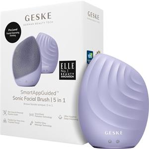 GESKE | Spazzola per il viso SmartAppGuided™ 5 in 1 | Spazzola elettrica per la pulizia del viso | Spazzola morbida in silicone | Pulizia del viso professionale | Massaggiatore facciale