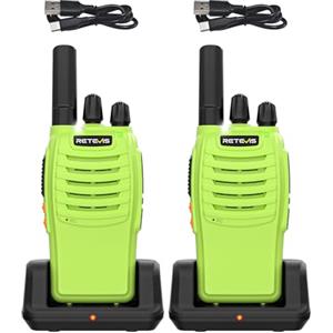 Retevis H777 Walkie Talkie Professionali, PMR Walkie Talkie Con Batteria Ricaricabile, Facile da Usare, Torcia, VOX, USB, Woki Toki per Campeggio, Escursionismo, Sport All'aria Aperta (1 Coppia)