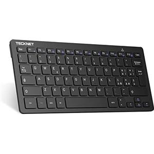TECKNET Tastiera Wireless PC, Tastiera Senza Fili per PC Laptop Windows e Android, Durata della Batteria Molto Lunga, Layout Italiano QWERTY, Silenzioso e Ultra Sottile
