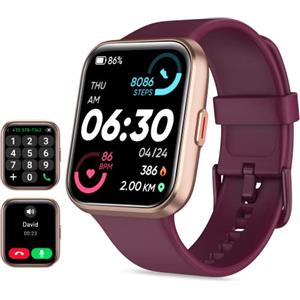 Tensky Orologio Smartwatch Uomo Donna 1,85" Smart Watch con Rispondi/Fai Chiamate, Alexa Integrata, 110+ Sport, Contapassi Monitoraggio Sonno SpO2 Frequenza Cardiaca, Impermeabile 3ATM per Android iOS