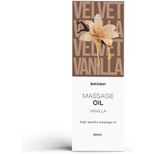 Satisfyer Olio alla vaniglia 250 ml | Adatto uso Intimo | Olio Massaggio rilassanti e sensuali | Delicato per la Pelle & nutriente | Facile da spalmare | Ideale per Coppie e Momenti di Benessere
